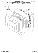 DOOR PARTS Diagram and Parts List for KCMS145JBT1  KitchenAid Microwave