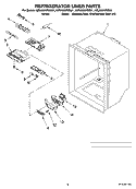 REFRIGERATOR LINER PARTS Diagram and Parts List for KBLA22KRSS01  KitchenAid Refrigerator