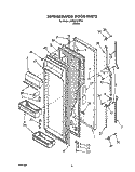 REFRIGERATOR DOOR Diagram and Parts List for JWRZ2727FI00  Whirlpool Refrigerator