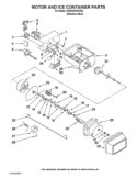 MOTOR AND ICE CONTAINER PARTS Diagram and Parts List for 6GD5SHGXSS09  Whirlpool Refrigerator