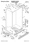 CABINET PARTS Diagram and Parts List for KSSO48QMB03  KitchenAid Refrigerator