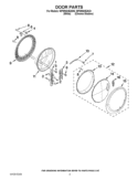 DOOR PARTS Diagram and Parts List for WFW94HEAW0  Whirlpool Washer