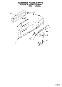 CONTROL PANEL PARTS Diagram and Parts List for DU1048XTPS4  Whirlpool Dishwasher