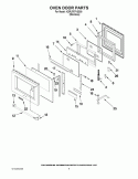OVEN DOOR PARTS Diagram and Parts List for KDRU767VSS00  KitchenAid Range