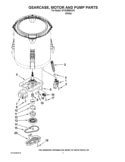 GEARCASE, MOTOR AND PUMP PARTS Diagram and Parts List for WTW4880AW0  Whirlpool Washer
