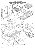 SHELF Diagram and Parts List for ET25DKXDW00  Whirlpool Refrigerator