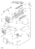 ICEMAKER Diagram and Parts List for 3VED23DQFN01  Whirlpool Refrigerator