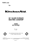 SECTION Diagram and Parts List for KECT365VBL1  KitchenAid Cooktop
