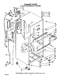CABINET Diagram and Parts List for ET18JMYSM00  Whirlpool Refrigerator