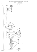 BRAKE AND DRIVE TUBE Diagram and Parts List for 3RGSC9455JQ0  Whirlpool Washer