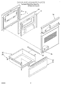 DOOR AND DRAWER Diagram and Parts List for FES310YL2  Whirlpool Range