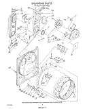BULKHEAD Diagram and Parts List for LG7081XTG0  Whirlpool Dryer