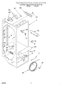 REFRIGERATOR LINER Diagram and Parts List for 7GD27DFXFT02  Whirlpool Refrigerator