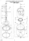 AGITATOR, BASKET AND TUB Diagram and Parts List for LSP9245BN1  Whirlpool Washer
