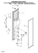 FREEZER DOOR PARTS Diagram and Parts List for KSRS25FTWH03  KitchenAid Refrigerator