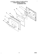 LOWER OVEN DOOR Diagram and Parts List for RB770PXBQ1  Whirlpool Wall Oven