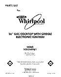 SECTION Diagram and Parts List for SC8536ERW1  Whirlpool Cooktop