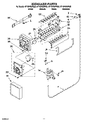 ICEMAKER PARTS Diagram and Parts List for GT1SHWXPT00  Whirlpool Refrigerator