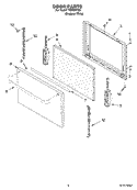 DOOR PARTS, OPTIONAL PARTS Diagram and Parts List for TGP300TQ0  Estate Range