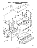 UPPER CHASSIS AND COMPONENTS Diagram and Parts List for RHM988PW  Whirlpool Range