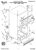 CABINET Diagram and Parts List for ET22DKXBN01  Whirlpool Refrigerator