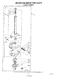 BRAKE AND DRIVE TUBE Diagram and Parts List for LA5668XSW1  Whirlpool Washer
