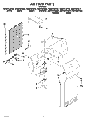 AIR FLOW PARTS Diagram and Parts List for GS6NVEXST03  Whirlpool Refrigerator