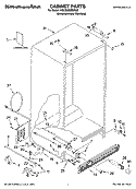 CABINET PARTS Diagram and Parts List for KSCS25MSMS00  KitchenAid Refrigerator