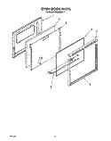 OVEN DOOR Diagram and Parts List for RM278BXV7  Whirlpool Microwave Oven Combo