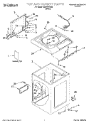 TOP AND CABINET, LITERATURE Diagram and Parts List for CAWC529JQ0  Crosley Washer