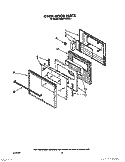 OVEN DOOR Diagram and Parts List for KEBI141WBL1  KitchenAid Wall Oven