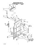 REAR PANEL Diagram and Parts List for KAWE760WWH3  KitchenAid Washer