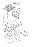 SHELF Diagram and Parts List for ET18HPXJW00  Whirlpool Refrigerator