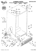 CABINET, LITERATURE Diagram and Parts List for GD5NHGXKT02  Whirlpool Refrigerator