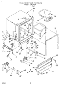 TUB ASSEMBLY Diagram and Parts List for TUD4000EB2  Whirlpool Dishwasher