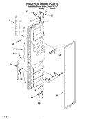 FREEZER DOOR Diagram and Parts List for CS25AFXKT01  Crosley Refrigerator