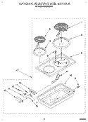 OPTIONAL ELECTRIC COIL MODULE Diagram and Parts List for RC8950XRH7  Whirlpool Cooktop