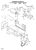 INTERIOR PARTS 2 Diagram and Parts List for KHMC107EBL1  KitchenAid Microwave
