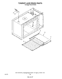 CABINET AND HINGE Diagram and Parts List for RM988PXVW0  Whirlpool Microwave Oven Combo
