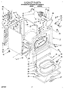 SECTION Diagram and Parts List for KEYE670BAL1  KitchenAid Dryer