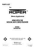 FRONT COVER Diagram and Parts List for X05002X01  Roper Air Conditioner