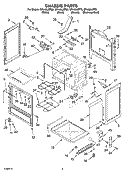 CHASSIS PARTS Diagram and Parts List for GR448LXPT0  Whirlpool Range