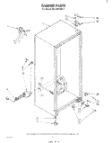 CABINET Diagram and Parts List for EV130FXKW1  Whirlpool Freezer