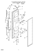 FREEZER DOOR Diagram and Parts List for RS25AQXFW01  Roper Refrigerator