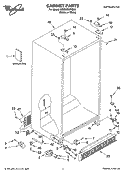 CABINET PARTS Diagram and Parts List for GS2SHKXNQ00  Whirlpool Refrigerator