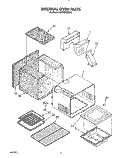 INTERNAL OVEN Diagram and Parts List for SF370PEWW3  Whirlpool Range