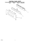 CONTROL PANEL PARTS Diagram and Parts List for KEMC378KBL01  KitchenAid Microwave Oven Combo