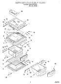REFRIGERATOR SHELF Diagram and Parts List for KSRB22QFSS00  KitchenAid Refrigerator