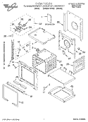 OVEN, LITERATURE Diagram and Parts List for RBS275PDT11  Whirlpool Wall Oven