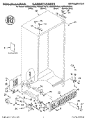 CABINET PARTS Diagram and Parts List for KSBS25FKBL02  KitchenAid Refrigerator